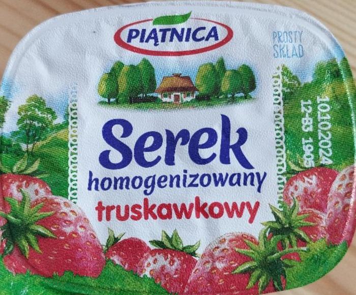 Zdjęcia - Serek homogenizowany truskawkowy Piątnica