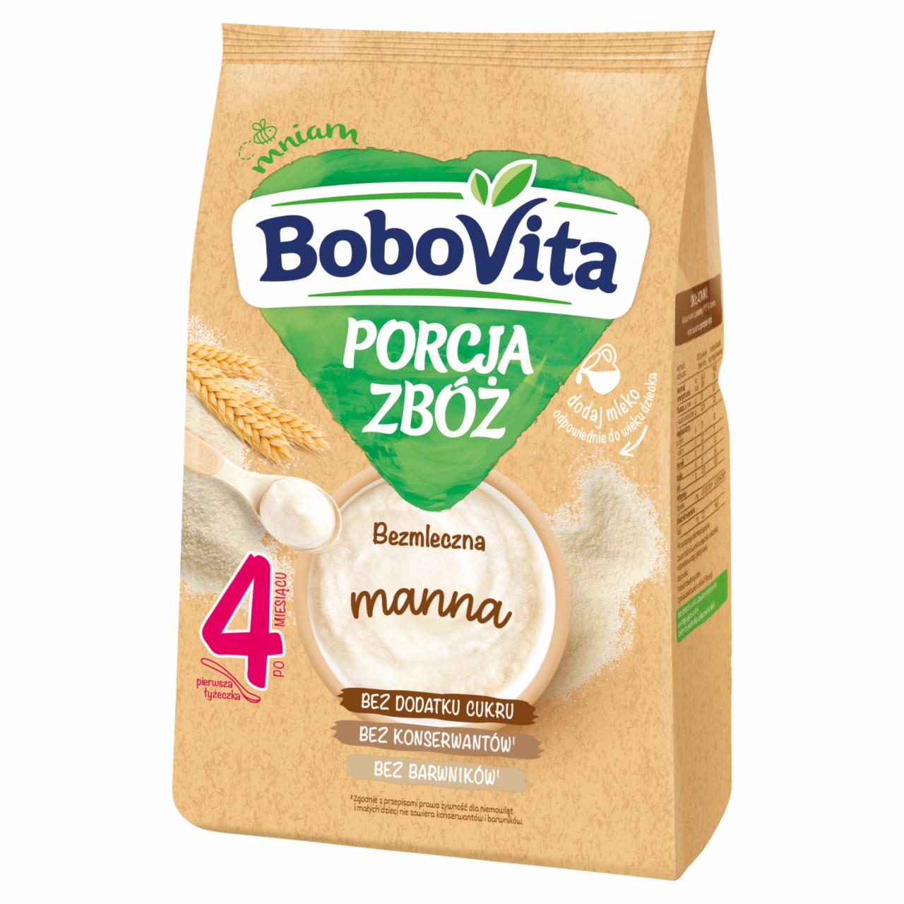 Zdjęcia - BoboVita Porcja zbóż Kaszka bezmleczna manna po 4 miesiącu 170 g