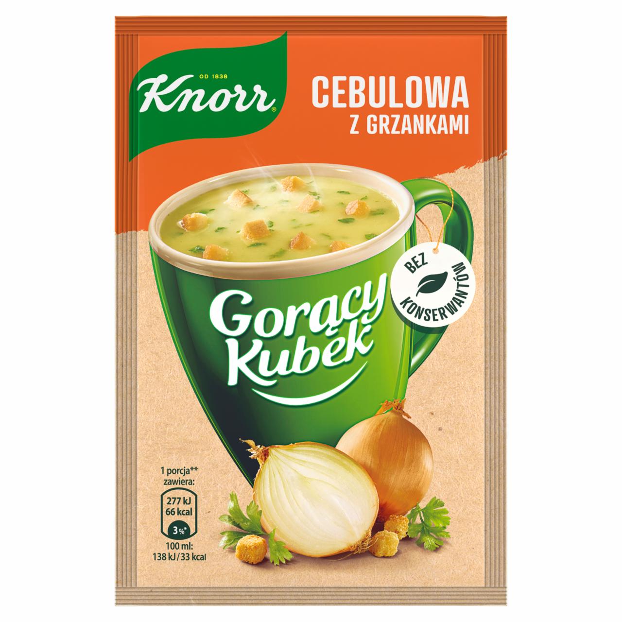 Zdjęcia - Gorący kubek cebulowa z grzankami Knorr