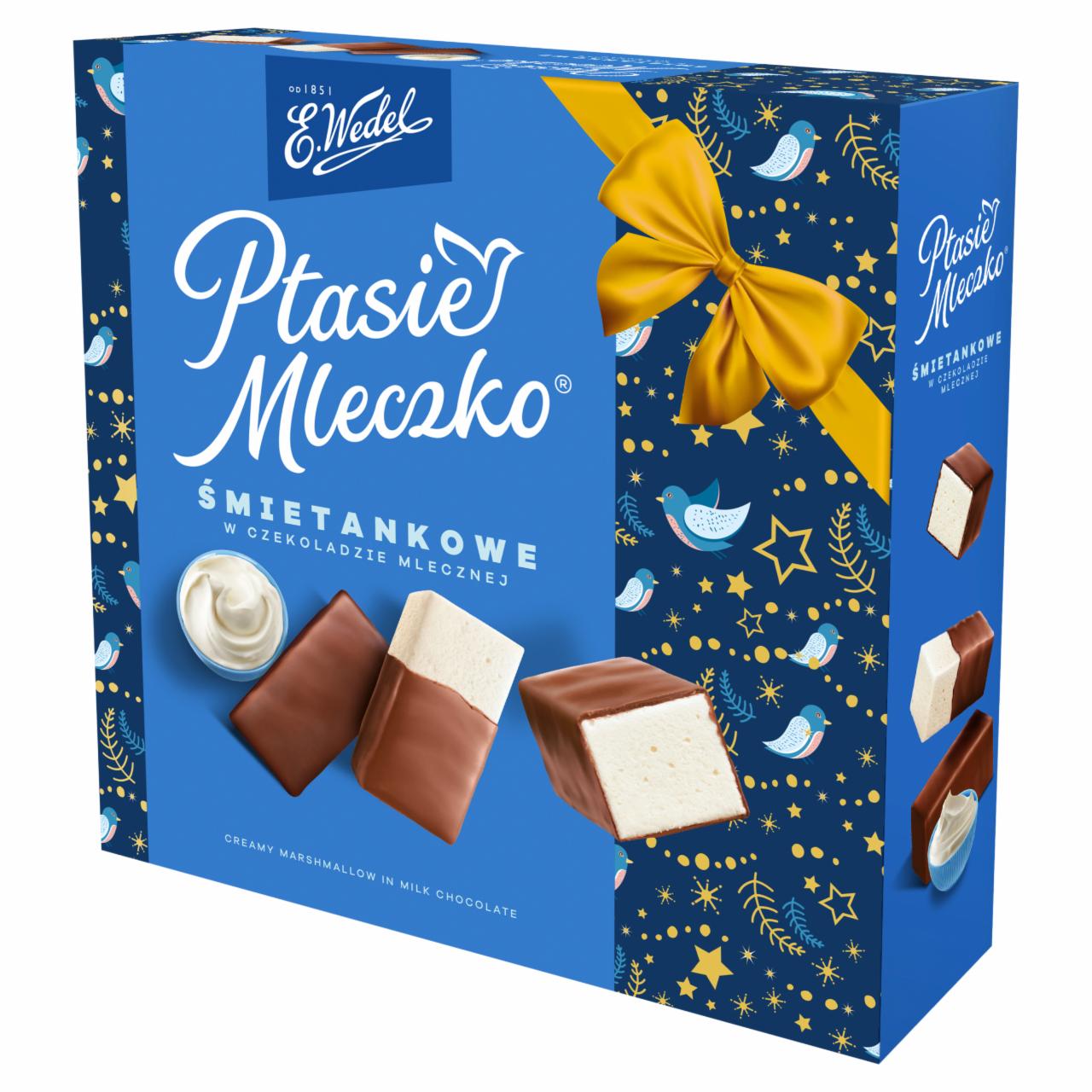 Zdjęcia - E. Wedel Ptasie mleczko śmietankowe w czekoladzie mlecznej 340 g