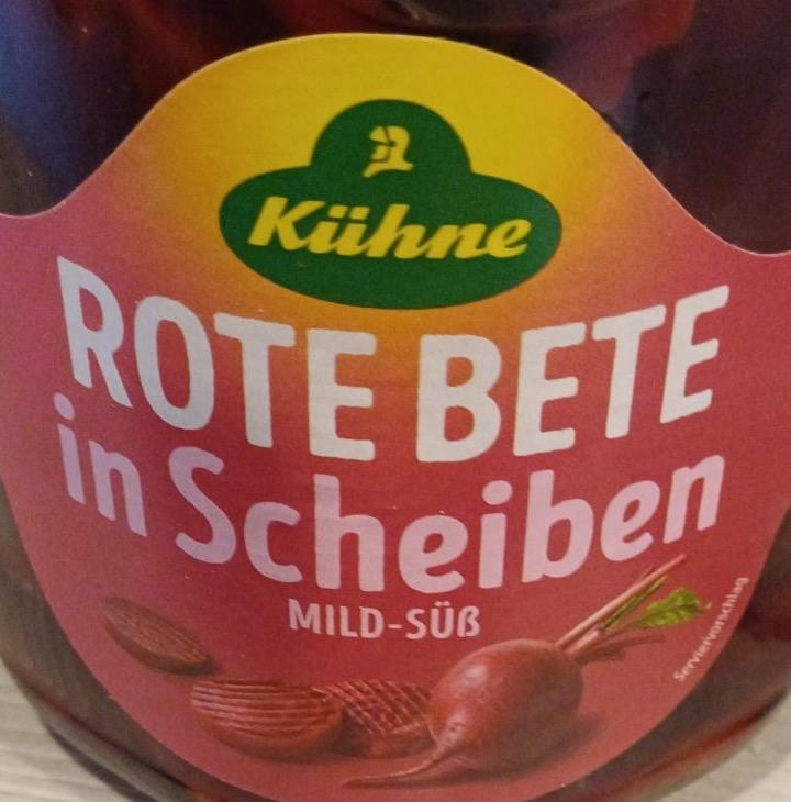 Zdjęcia - Rote bete in scheiben mild-süss rote bete Kühne