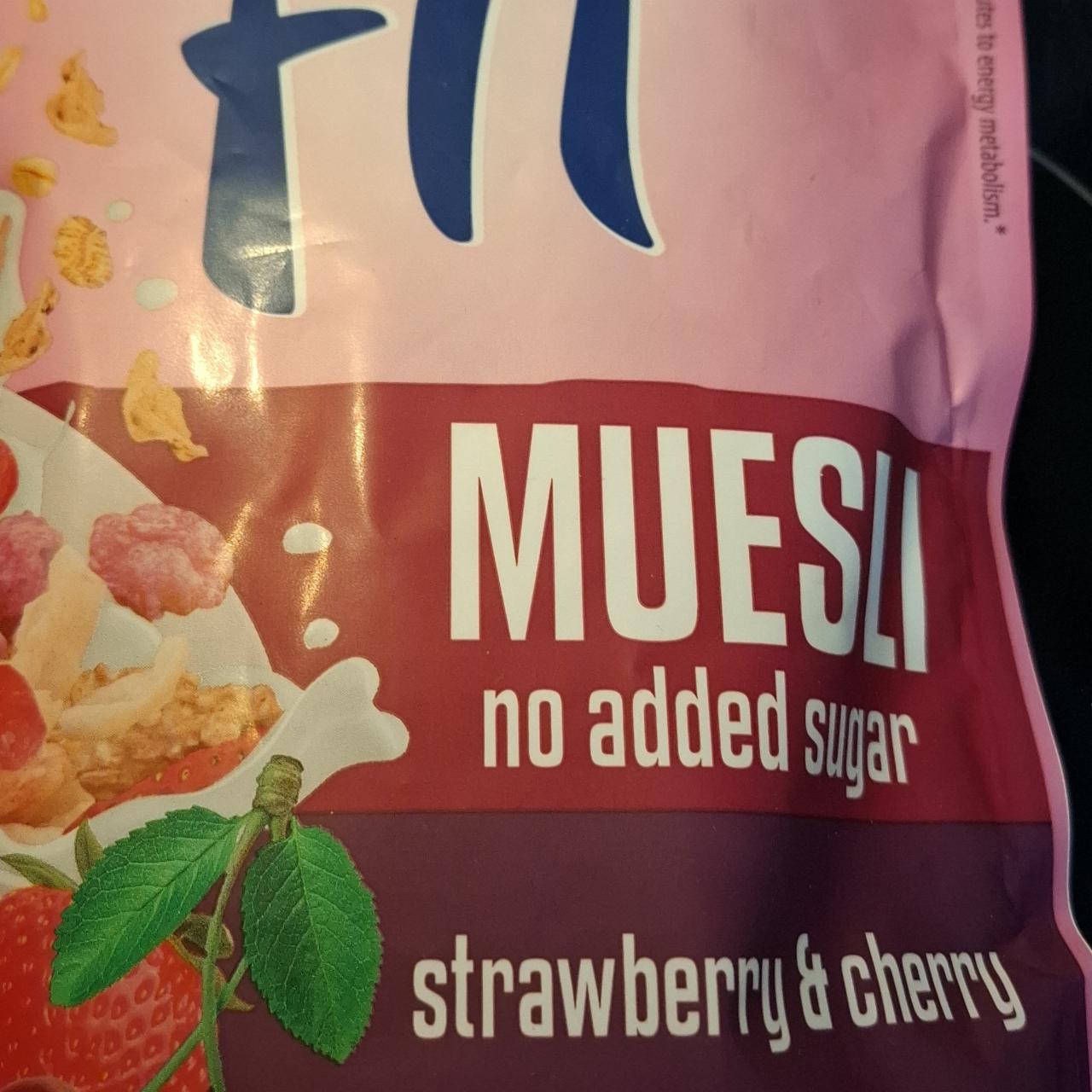 Zdjęcia - Fit muesli strawberry & cherry no added sugar Sante