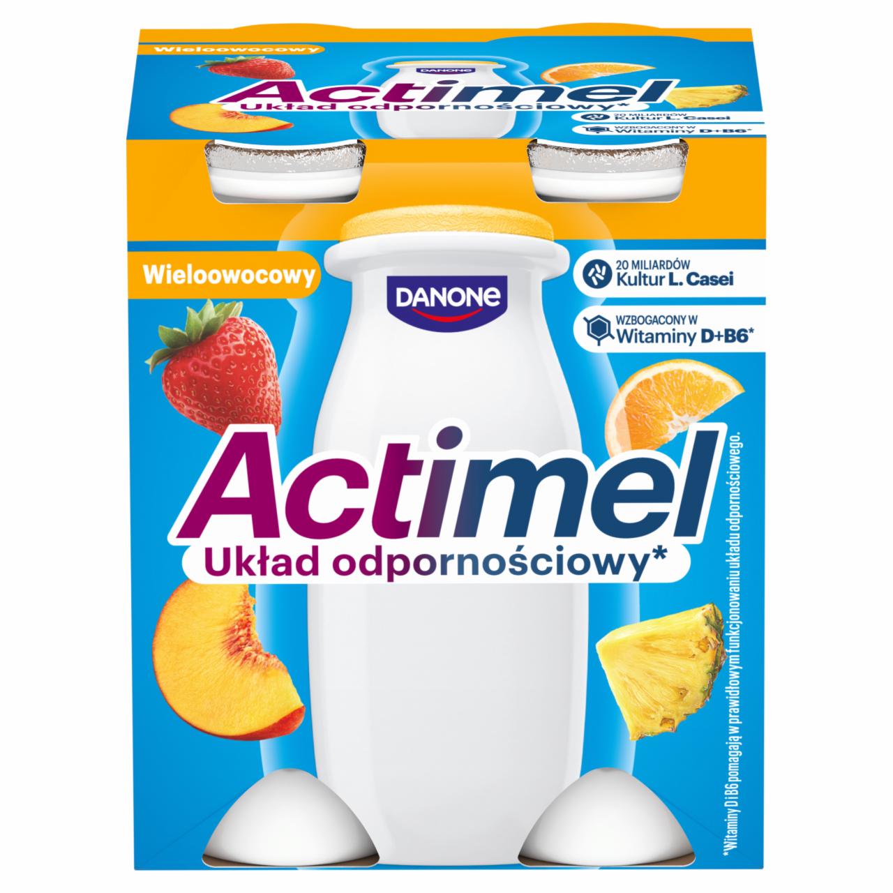 Zdjęcia - Actimel Napój jogurtowy o smaku wieloowocowym 400 g (4 x 100 g)