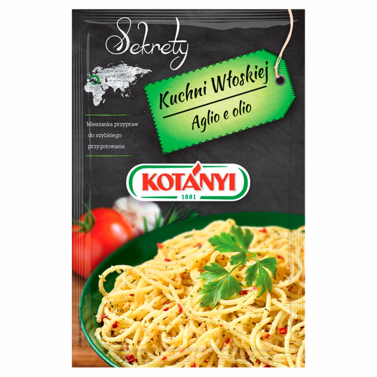 Zdjęcia - Kotányi Sekrety Kuchni Włoskiej Aglio e olio Mieszanka przypraw 20 g