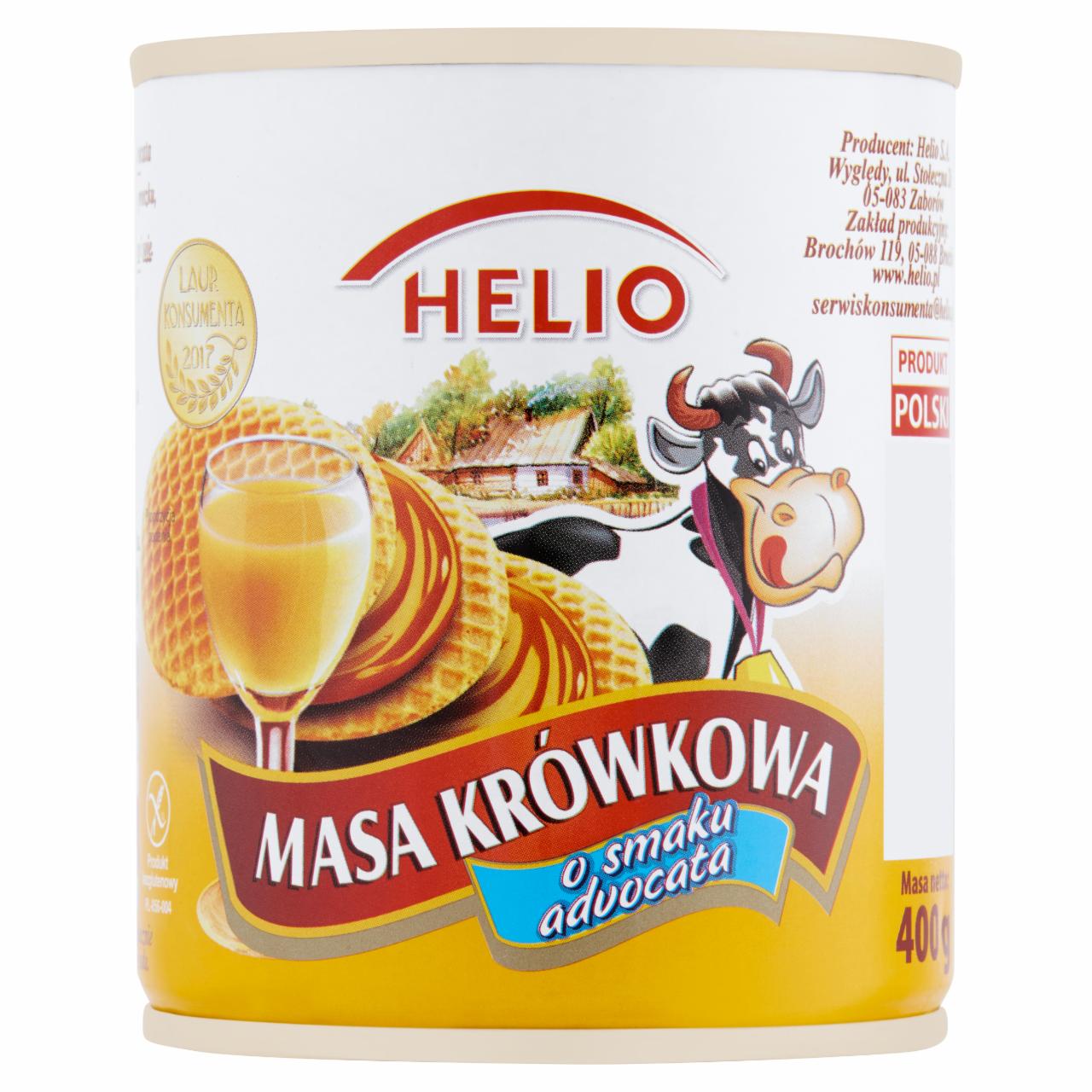 Zdjęcia - Helio Masa krówkowa o smaku advocata 400 g