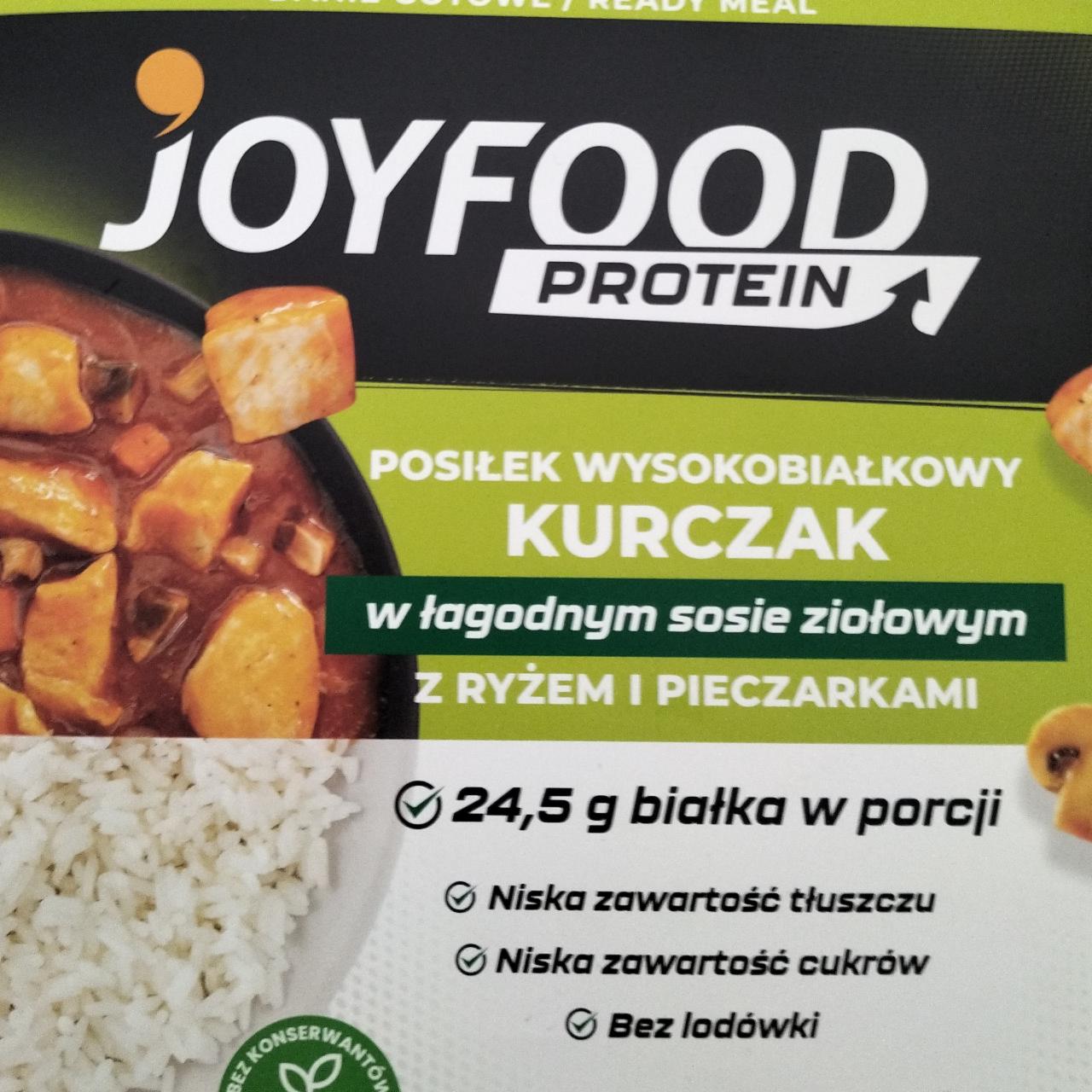 Zdjęcia - Kurczaka w sosie ziołowym z ryżem i pieczarkami Joyfood protein