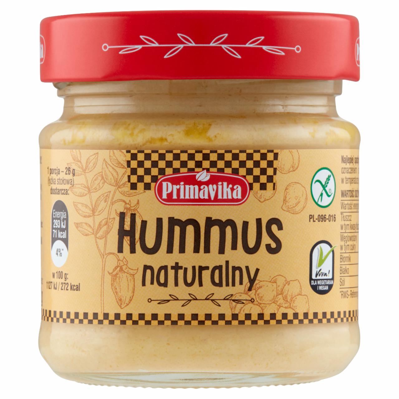 Zdjęcia - Primavika Hummus naturalny 160 g