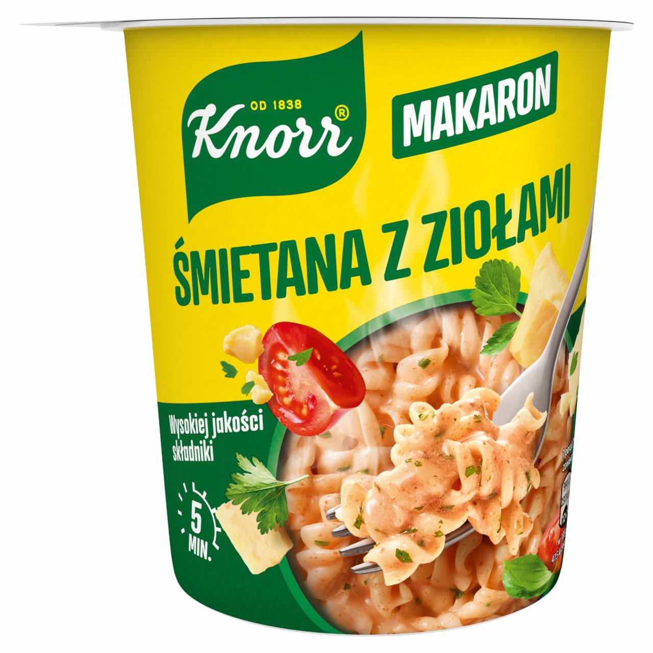 Zdjęcia - Knorr Makaron śmietana z ziołami 59 g