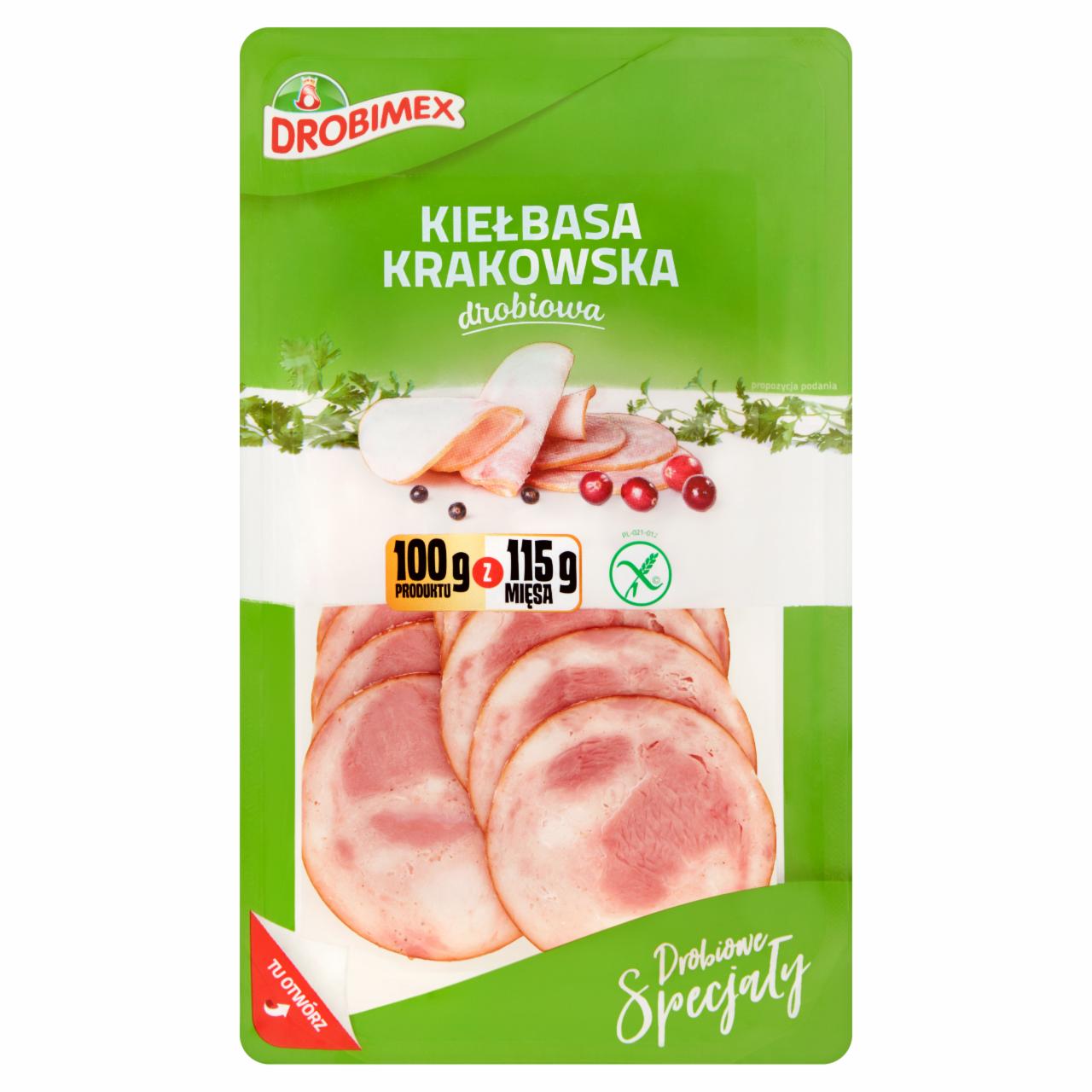 Zdjęcia - Drobimex Kiełbasa krakowska drobiowa 100 g