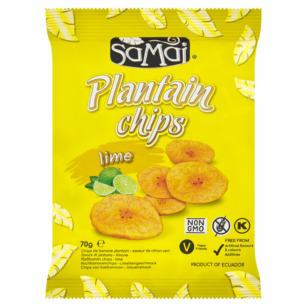 Zdjęcia - Samai Chipsy z zielonych bananów z limonką 70 g