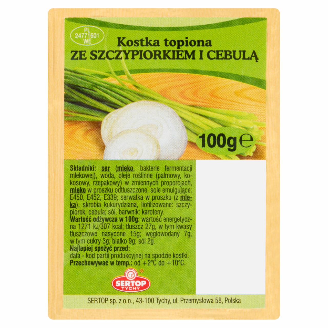 Zdjęcia - Sertop Tychy Kostka topiona ze szczypiorkiem i cebulą 100 g