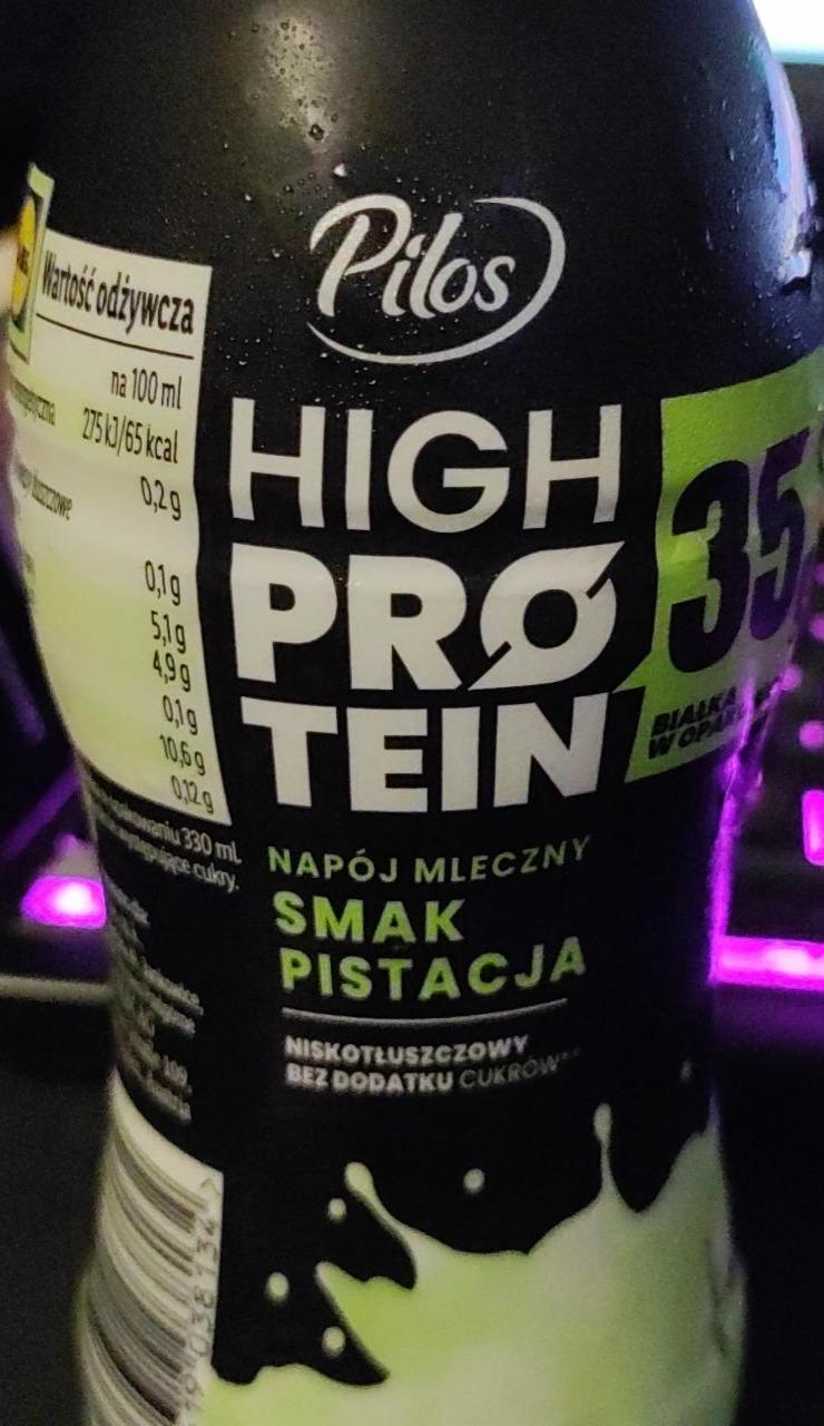 Zdjęcia - High protein napój mleczny smak pistacja Pilos