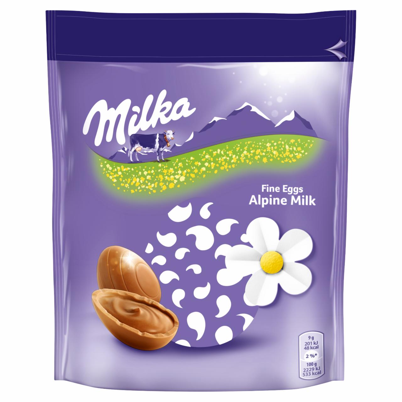 Zdjęcia - Milka Fine Eggs Czekolada mleczna 90 g