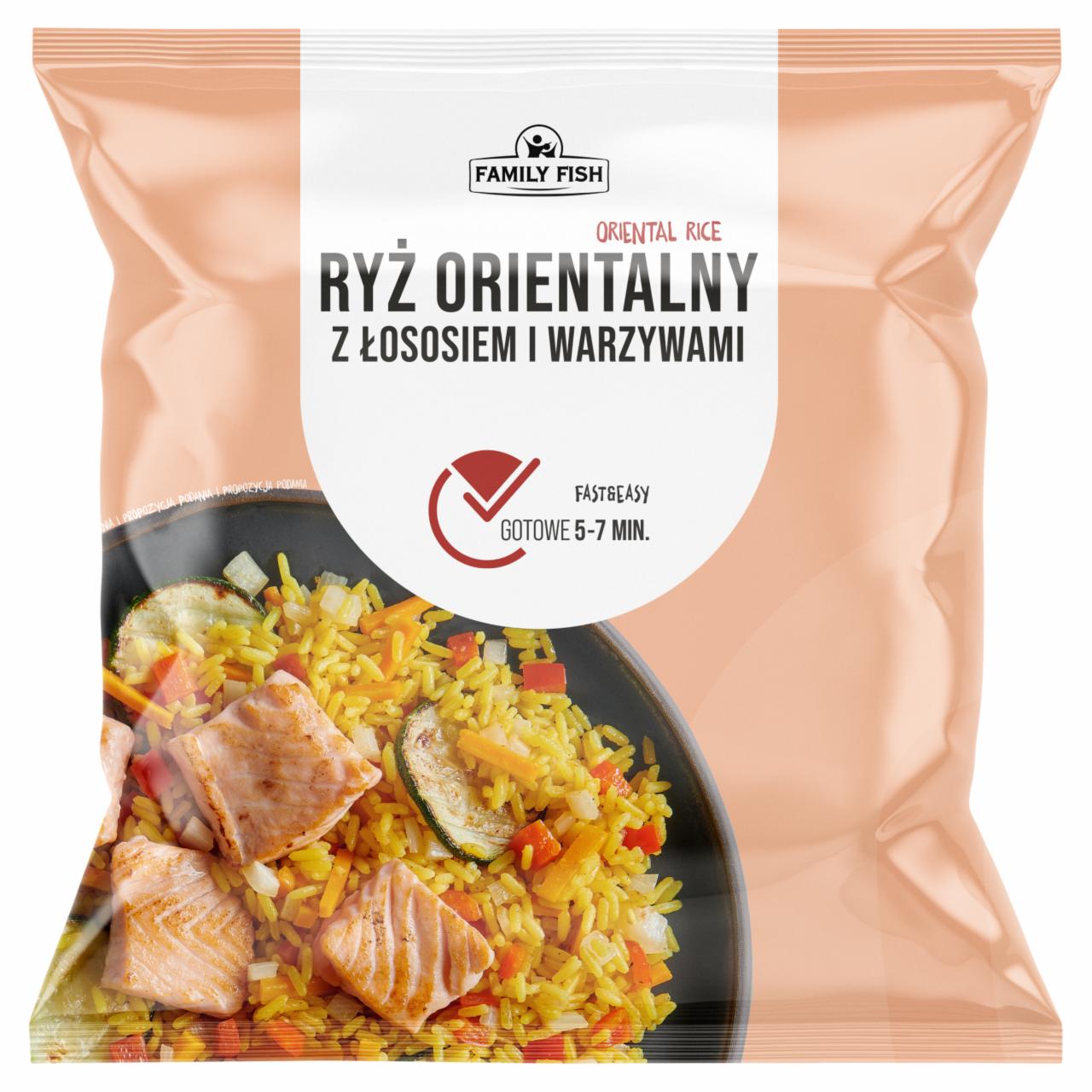 Zdjęcia - Family Fish Ryż orientalny z łososiem i warzywami 400 g