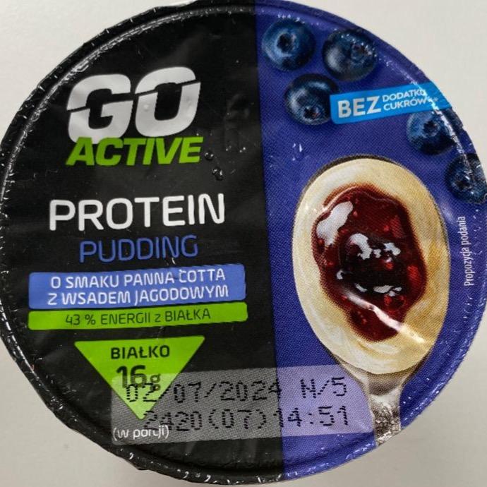 Zdjęcia - Protein pudding panna cotta z wsadem jagodowym Go Active