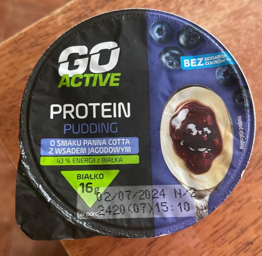 Zdjęcia - Protein pudding panna cotta z wsadem jagodowym Go Active