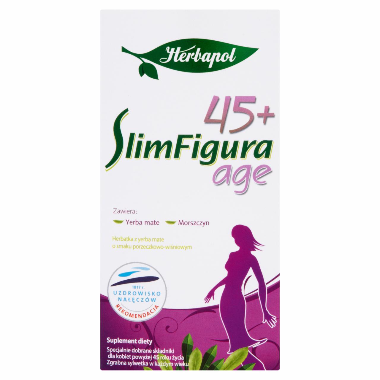 Zdjęcia - Herbapol SlimFigura Age 45+ Suplement diety Herbatka z yerba mate 40 g (20 torebek)