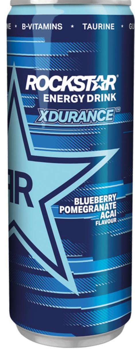 Zdjęcia - Rockstar Xdurance Gazowany napój energetyzujący o smaku owoców jagodowych i granatu 250 ml