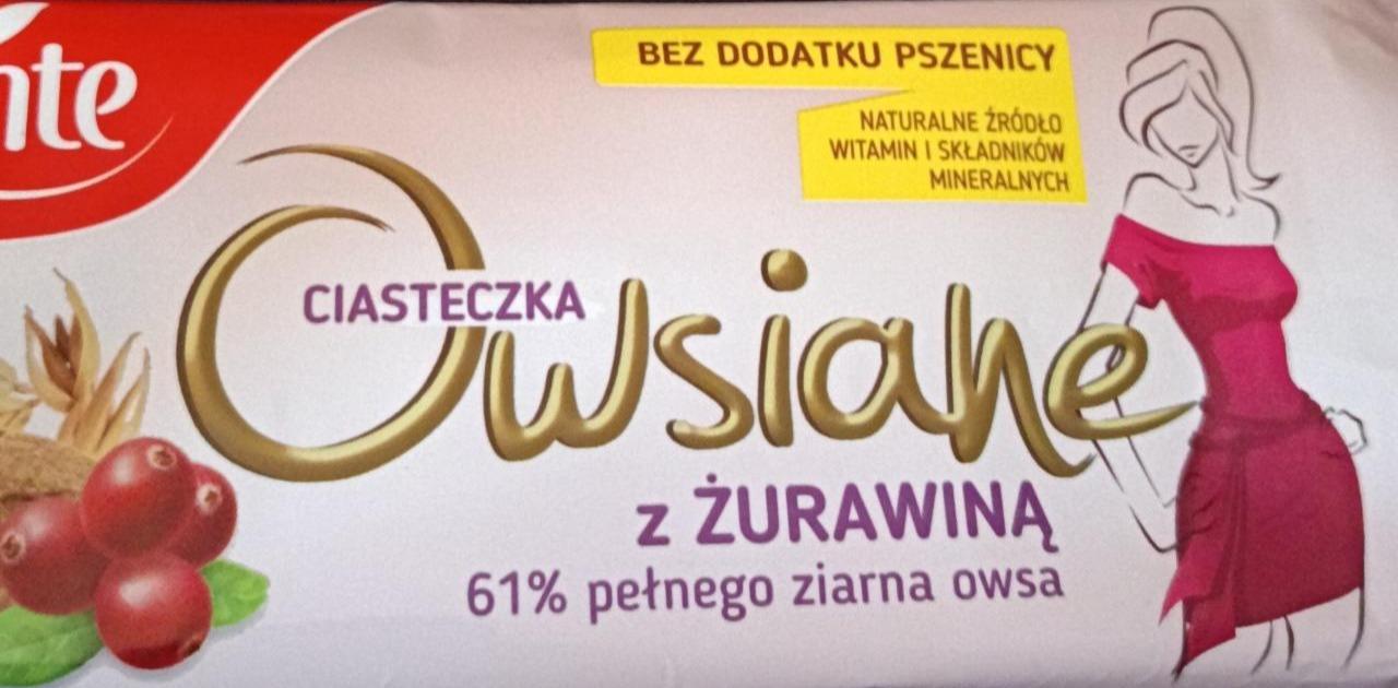 Zdjęcia - Casteczka owsiane z żurawiną Sante