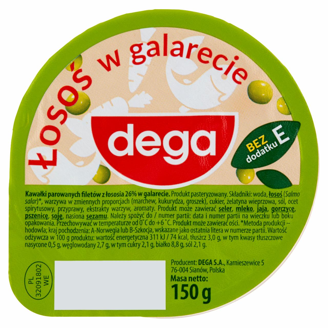 Zdjęcia - Dega Łosoś w galarecie 150 g