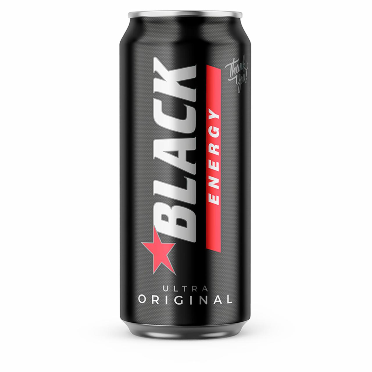 Zdjęcia - Ultra Original Gazowany napój energetyzujący 500 ml Black Energy