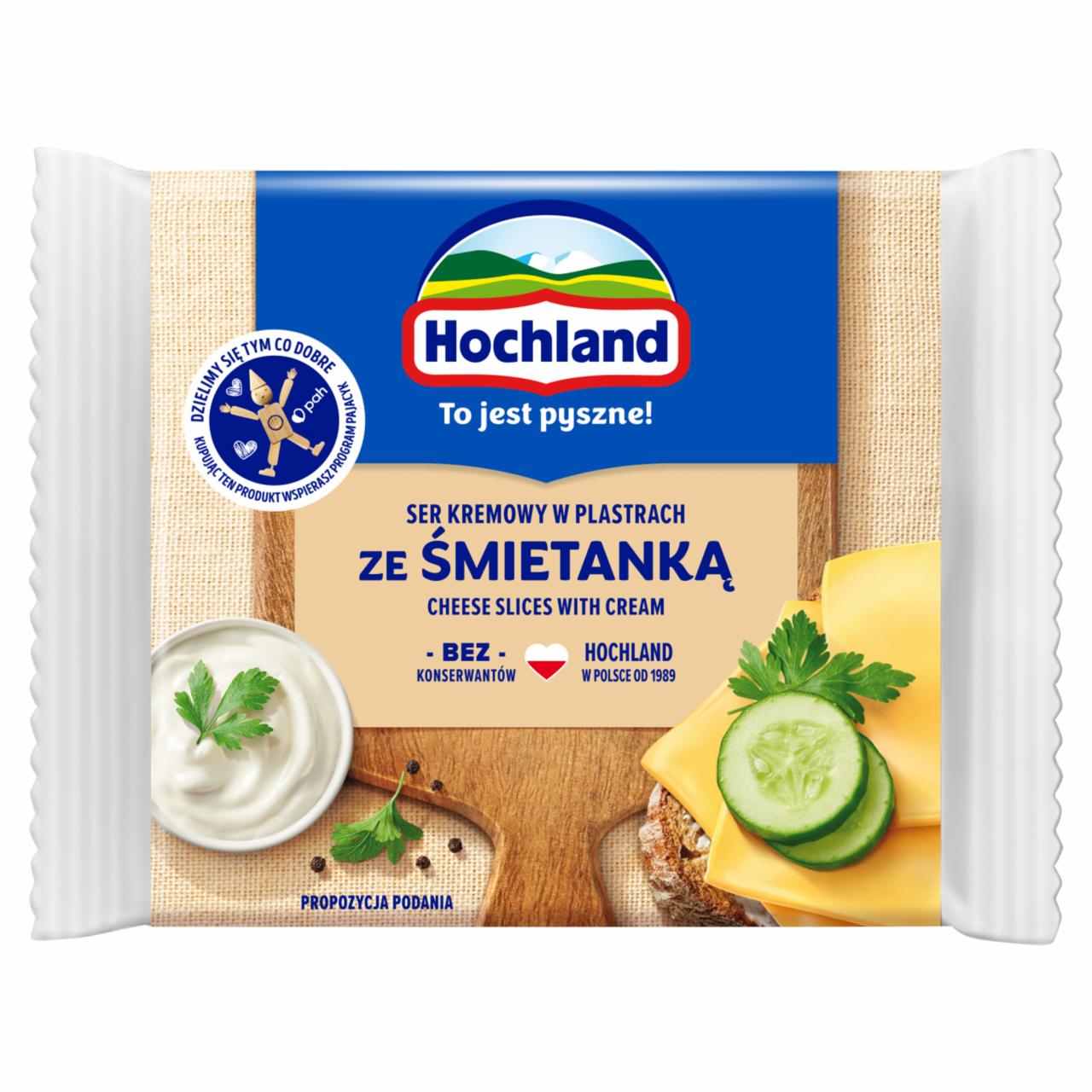 Zdjęcia - Hochland Ser kremowy w plastrach ze śmietanką 130 g