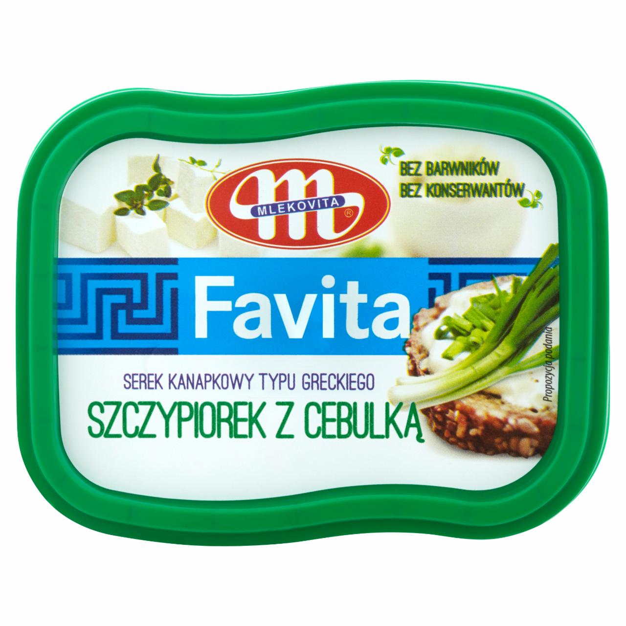 Zdjęcia - Favita Serek kanapkowy typu greckiego szczypiorek z cebulką Mlekovita