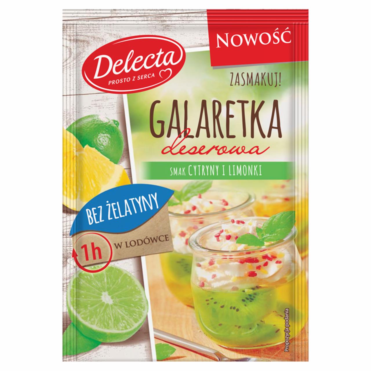 Zdjęcia - Delecta Galaretka deserowa smak cytryny i limonki 61 g