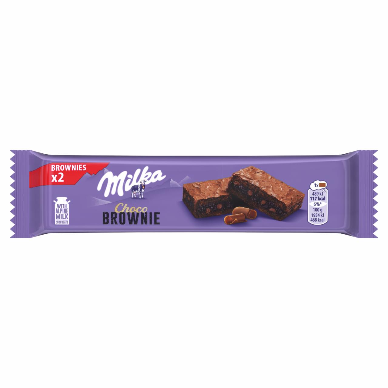 Zdjęcia - Milka Choco Brownie Ciastka z czekoladą i kawałkami czekolady mlecznej 50 g (2 x 25 g)