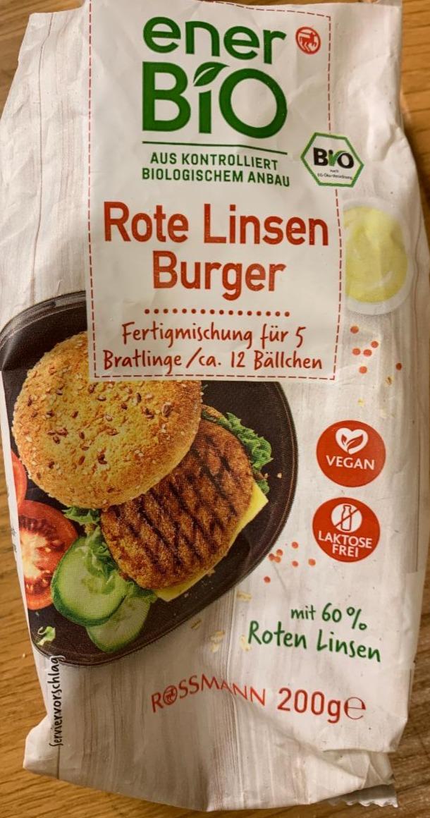 Zdjęcia - Rote linsen burger EnerBio