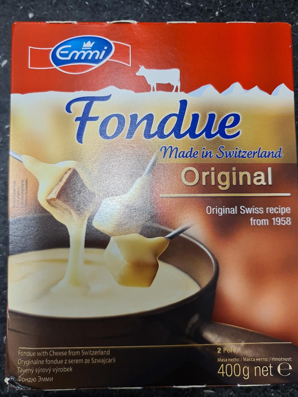 Zdjęcia - Emmi Oryginalne Fondue z serem ze Szwajcarii 400 g