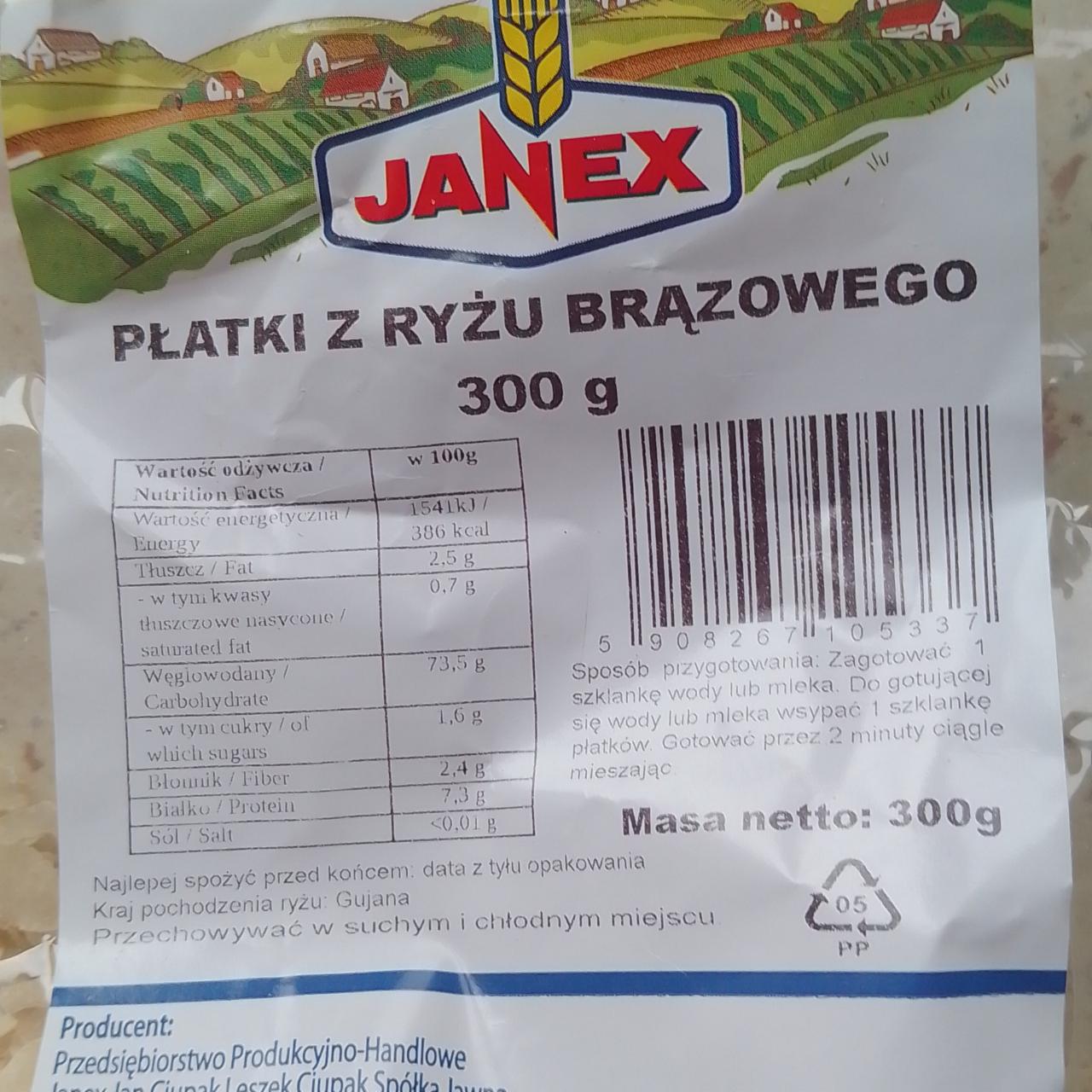 Zdjęcia - Płatki z ryżu brązowego Janex