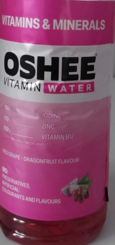 Zdjęcia - Vitamin water napój niegazowany smak czerwonych winogron dragonfruit Oshee