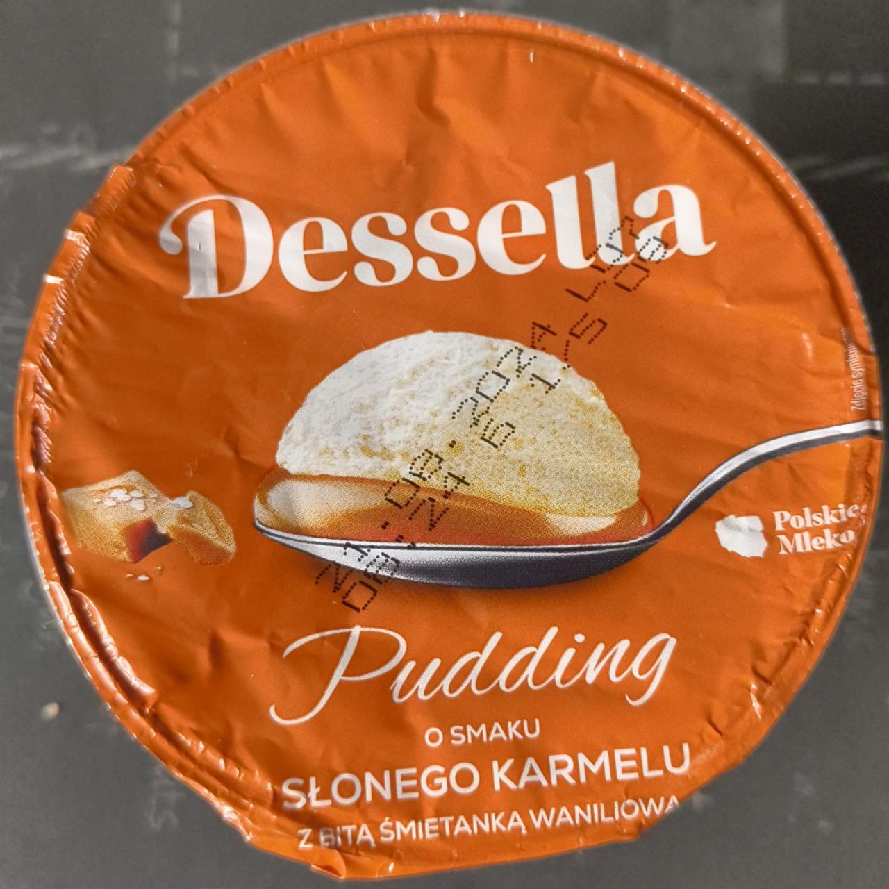 Zdjęcia - Pudding o smaku słonego karmelu z bitą śmietanką waniliową Dessella