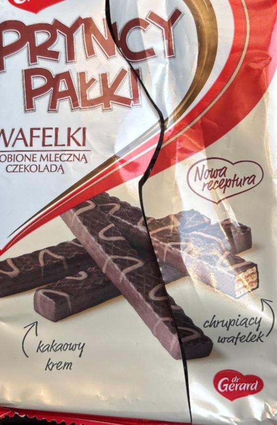 Zdjęcia - Pryncy pałki wafelki zdobione mleczną czekoladą dr Gerard