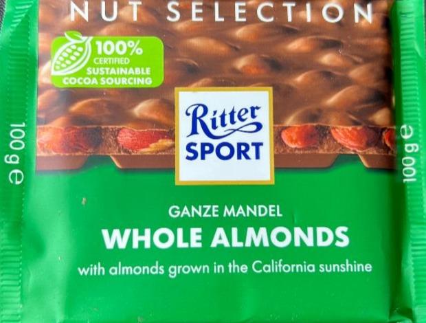 Zdjęcia - Ritter Sport Czekolada mleczna z całymi migdałami 100 g