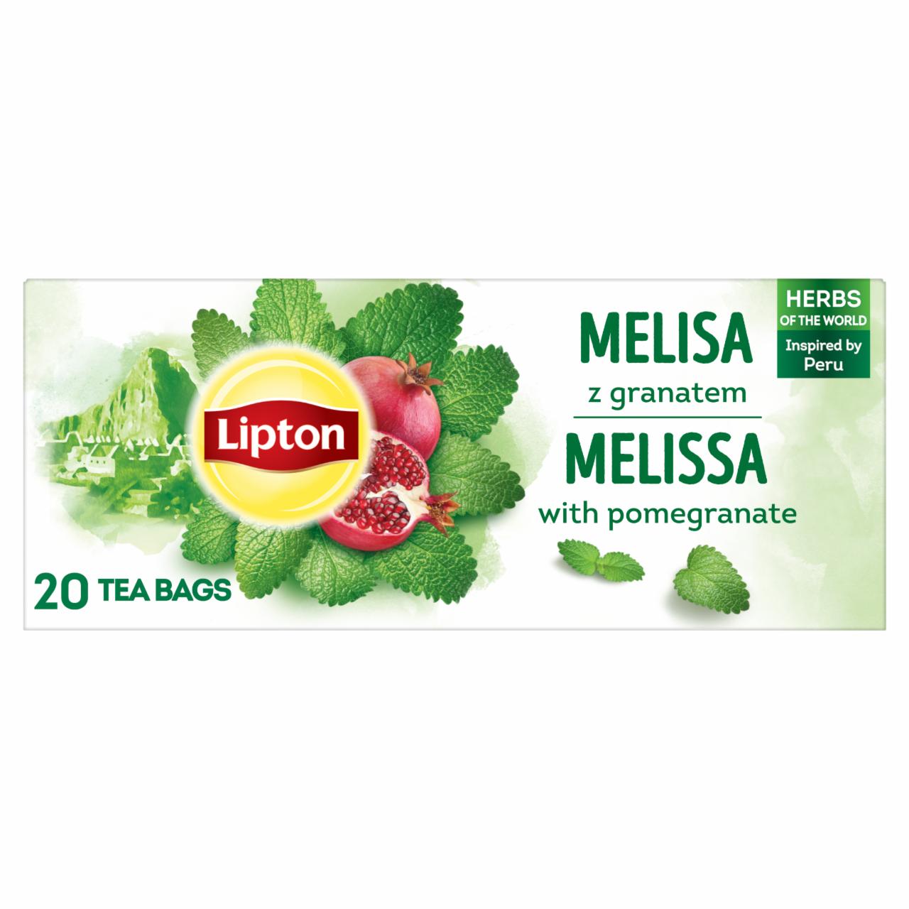 Zdjęcia - Lipton Herbatka ziołowa aromatyzowana melisa z granatem 24 g (20 torebek)