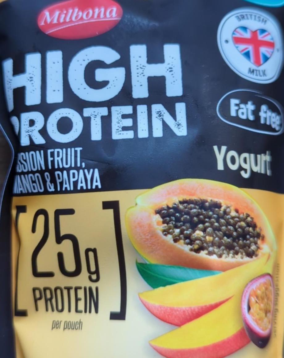 Zdjęcia - High protein yogurt passion fruit mango papaya Milbona