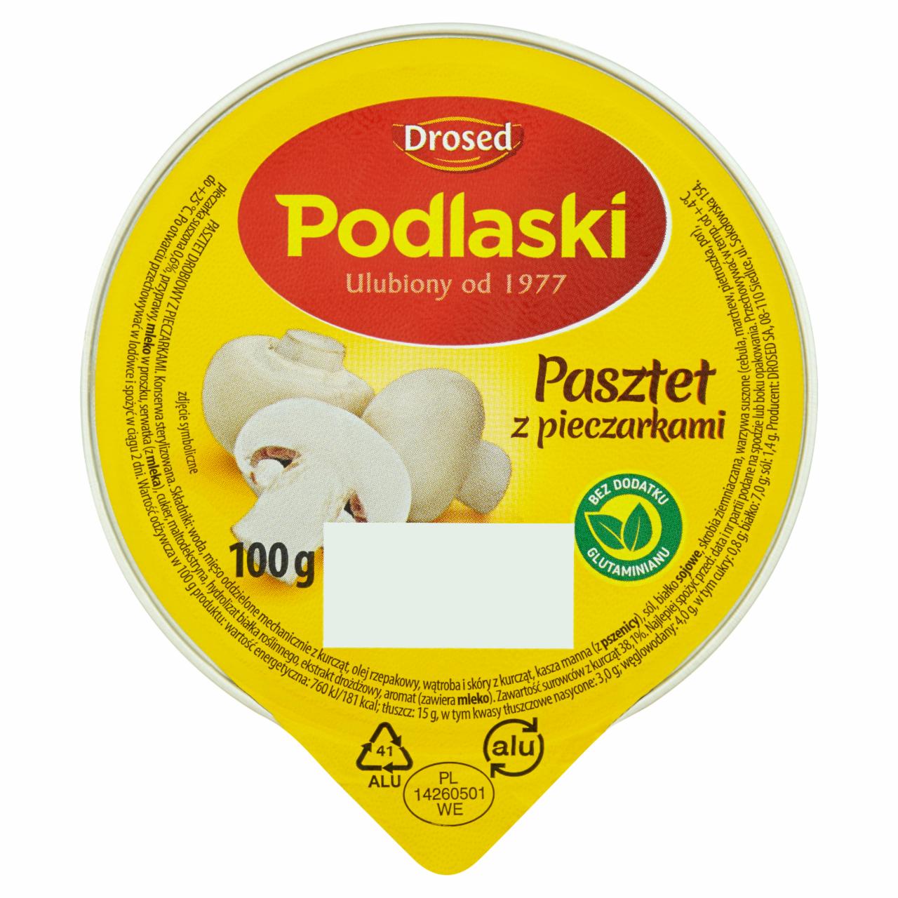 Zdjęcia - Podlaski Pasztet z pieczarkami 100 g