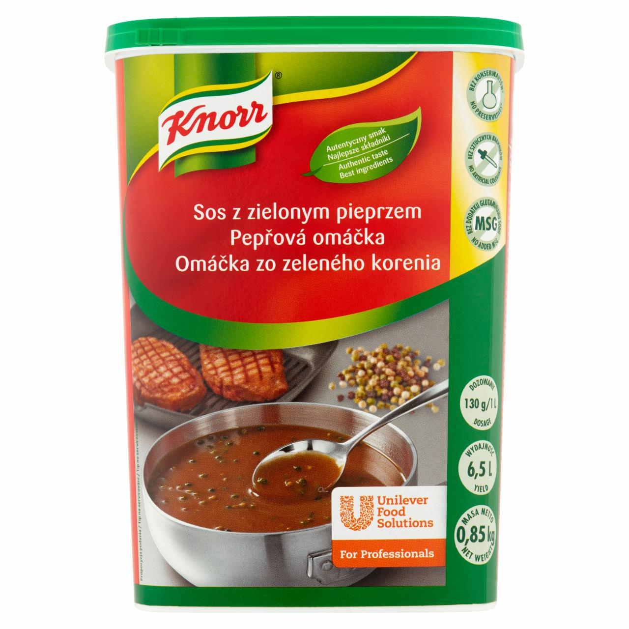 Zdjęcia - Knorr Sos z zielonym pieprzem 0,85 kg