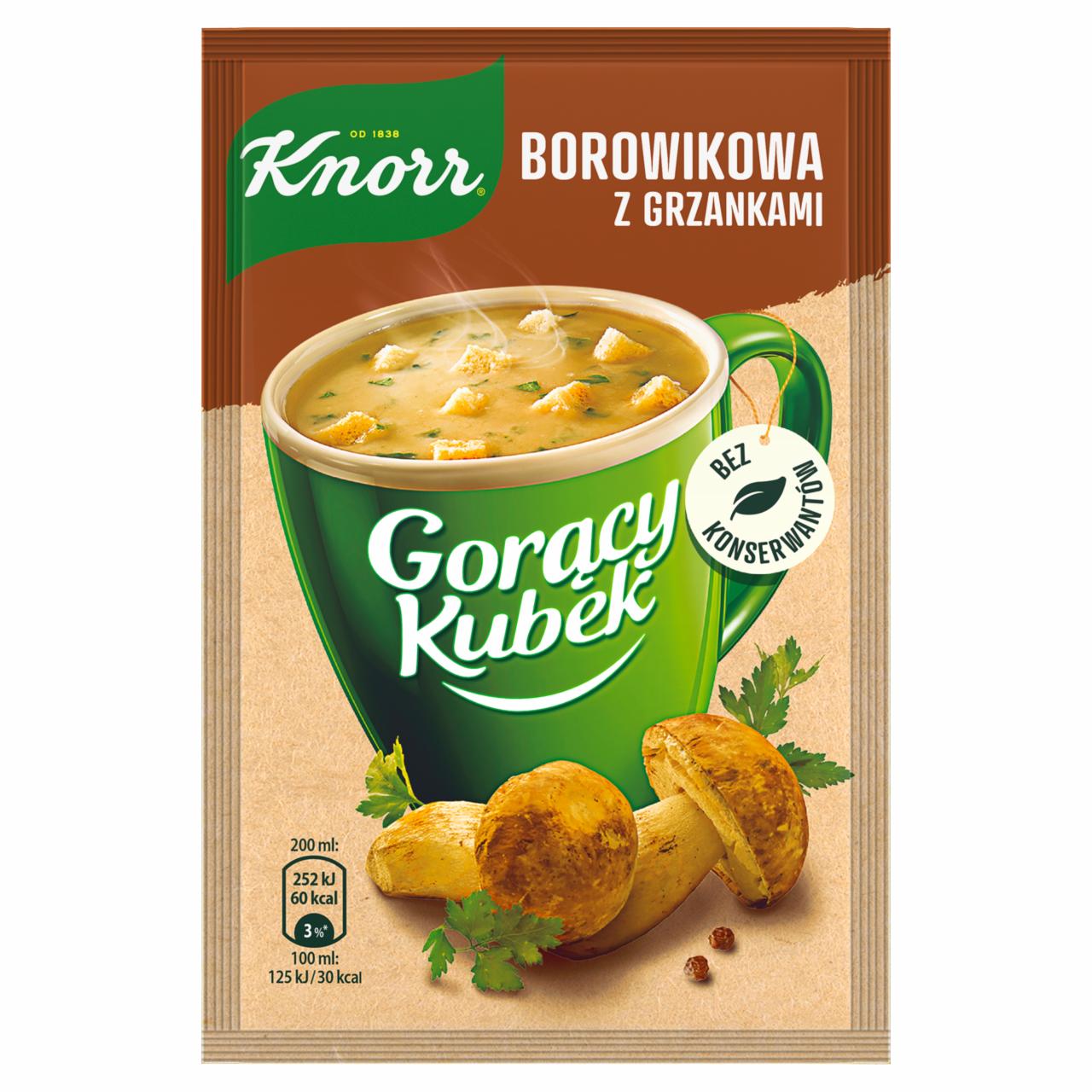 Zdjęcia - Knorr Gorący Kubek Borowikowa z grzankami 15 g