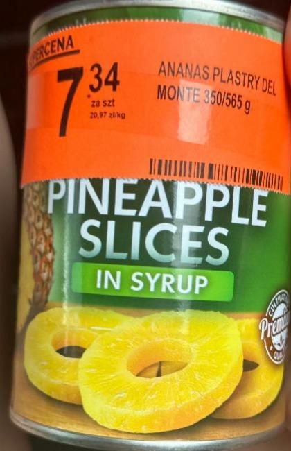 Zdjęcia - Pineapple slices in syrup Del Monte