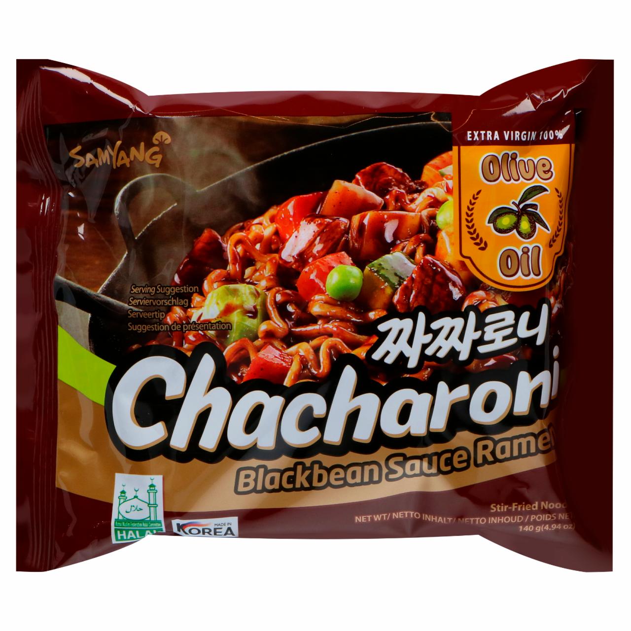 Zdjęcia - Samyang Zupka ramen chacharoni & oliwa z oliwek 140 g