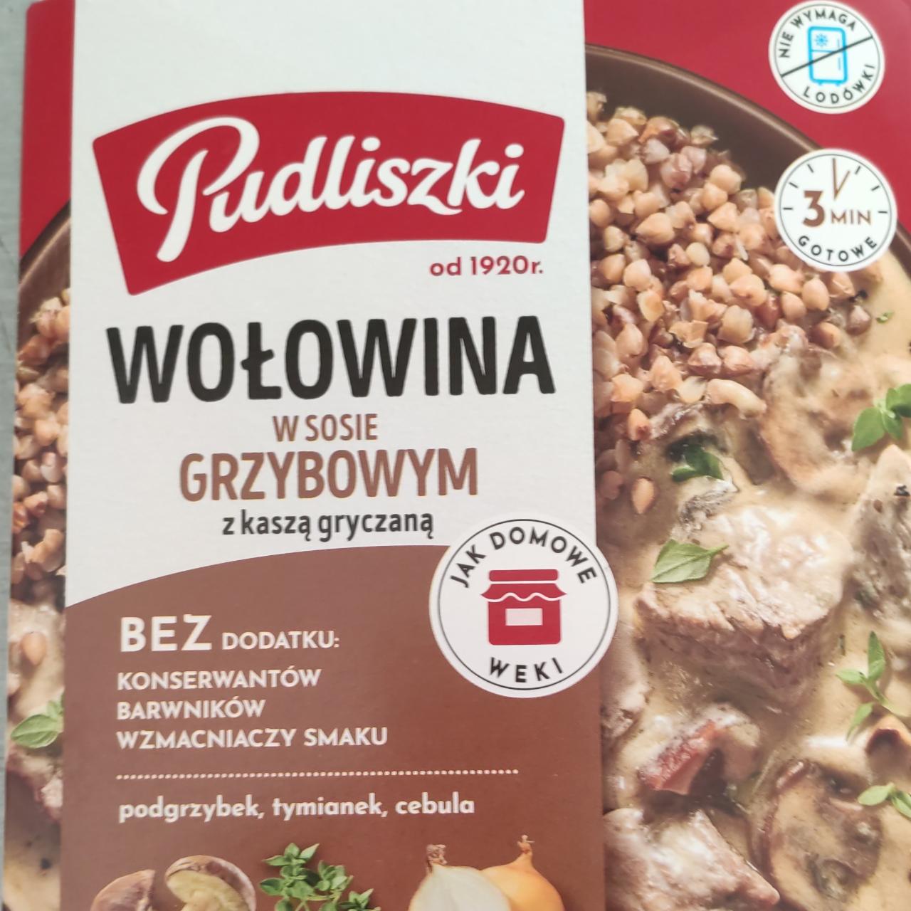 Zdjęcia - Wołowina w sosie grzybowym z kaszą gryczaną Pudliszki