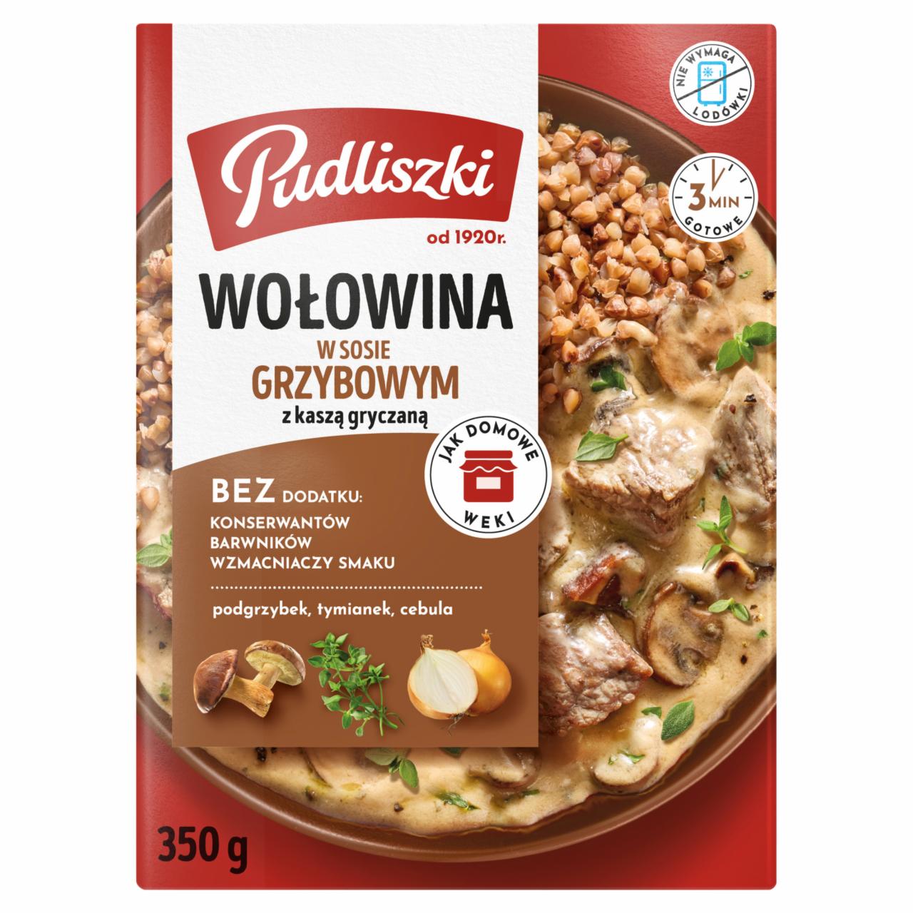 Zdjęcia - Pudliszki Wołowina w sosie grzybowym z kaszą gryczaną 350 g