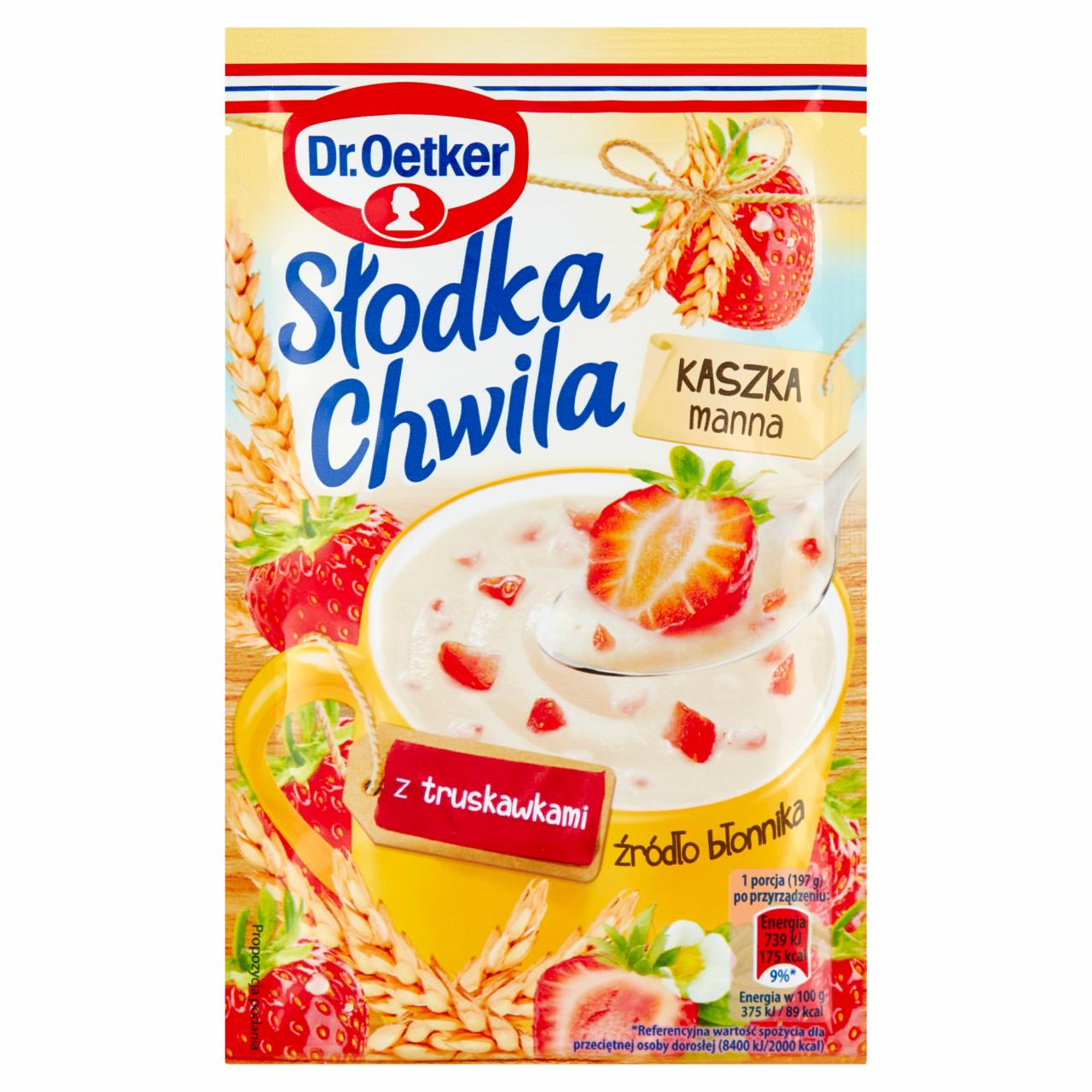 Zdjęcia - Dr. Oetker Słodka Chwila Kaszka manna z truskawkami 47,5 g