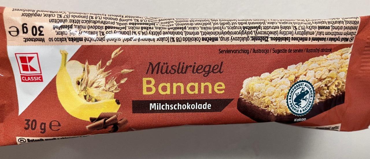 Zdjęcia - baton musli bananowo czekoladowy Kaufland