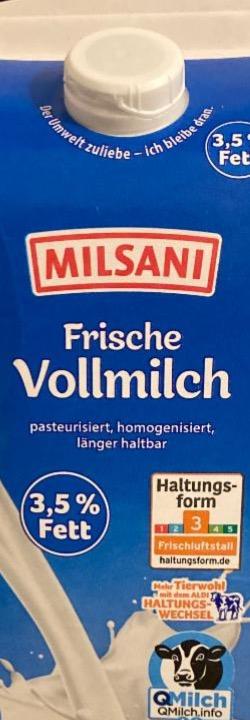 Zdjęcia - Frische vollmilch 3,5%fett Milsani