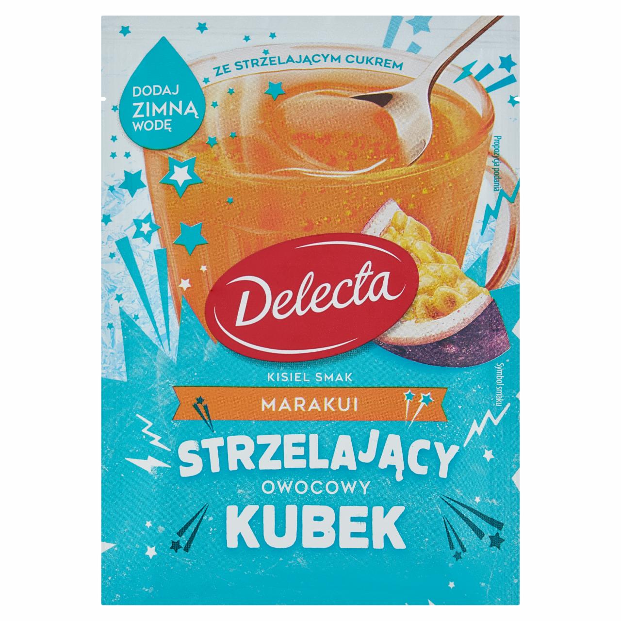 Zdjęcia - Delecta Strzelający owocowy kubek Kisiel smak marakui 34 g