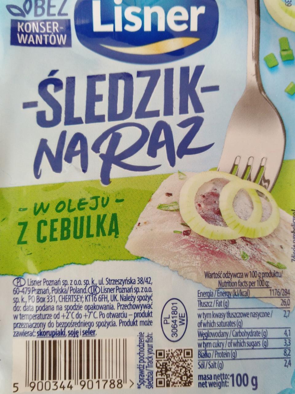 Zdjęcia - Śledik na raz w oleju z cebulka Lisner